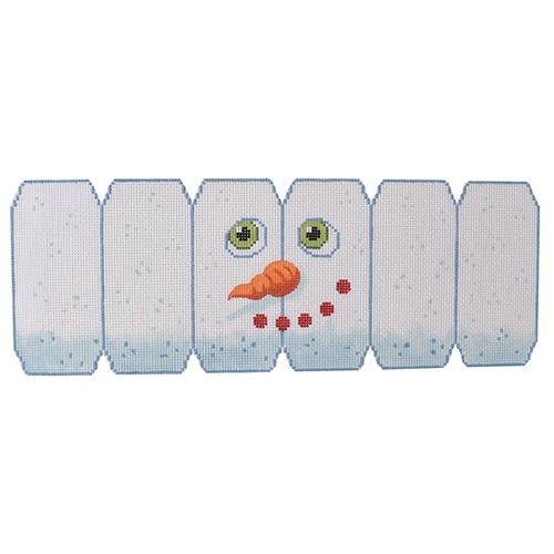 Small Snowman Head Painted Canvas Labors of Love Needlepoint - 1