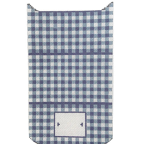 Small Treasures Tri Fold Clutch Gingham Painted Canvas KCN Designers