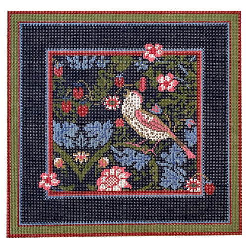 Small Warbler Accomplice Pillow Painted Canvas Whimsy & Grace - 1