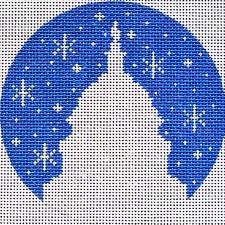 Snow Spangled DC Painted Canvas Vallerie Needlepoint Gallery - 1