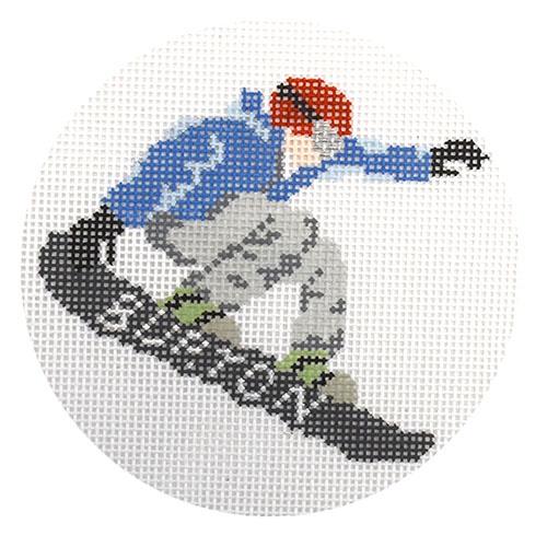 Snowboarder Painted Canvas PIP & Roo