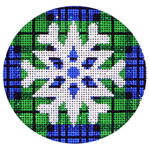 Snowflake on Black Watch Painted Canvas Associated Talents