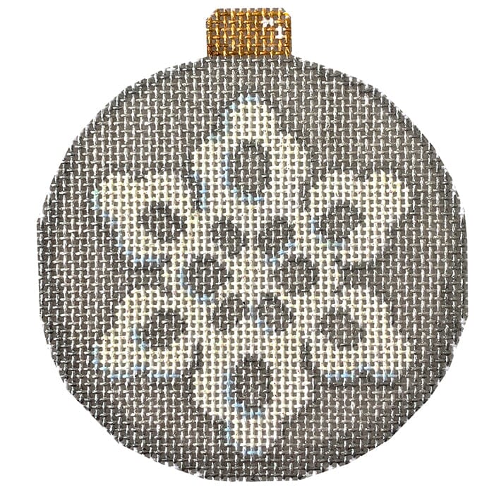 Snowflake on Silver 2 Painted Canvas Associated Talents