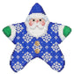 Snowflakes on Blue PJ Santa Painted Canvas Associated Talents 