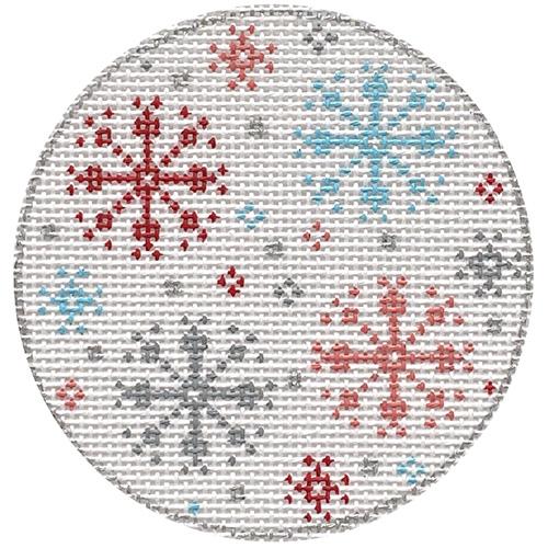 Snowflakes Ornament Painted Canvas Alice Peterson Company