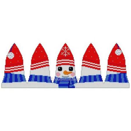 Snowman 3D Bell on 18 mesh Painted Canvas Susan Roberts Needlepoint Designs Inc. - 1