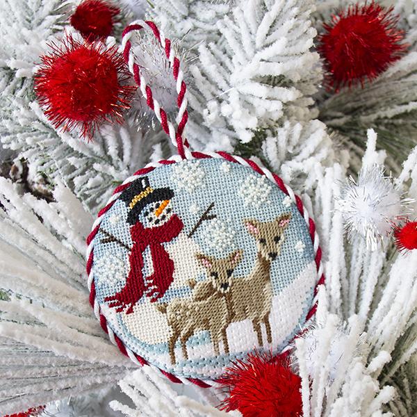 Snowman and Deer Ornament Kit Kits Rebecca Wood Designs - 1