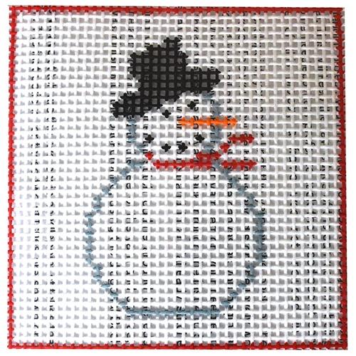 Snowman Beginner Kit Painted Canvas DeElda Wittmack - 1