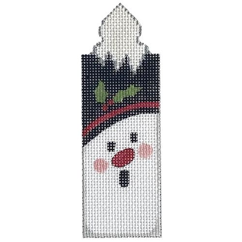 Snowman Face Candle Painted Canvas Alice Peterson Company - 1