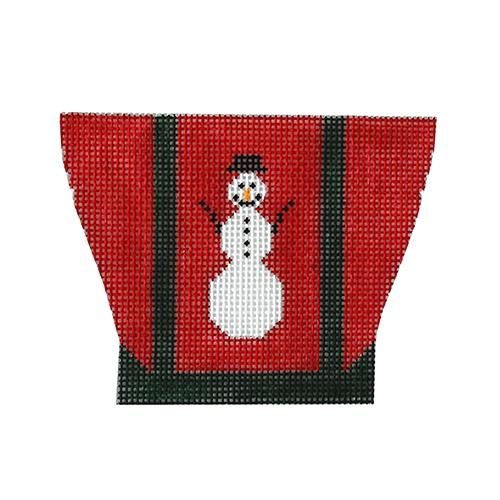 Snowman Mini Tote Bag Painted Canvas Vallerie Needlepoint Gallery