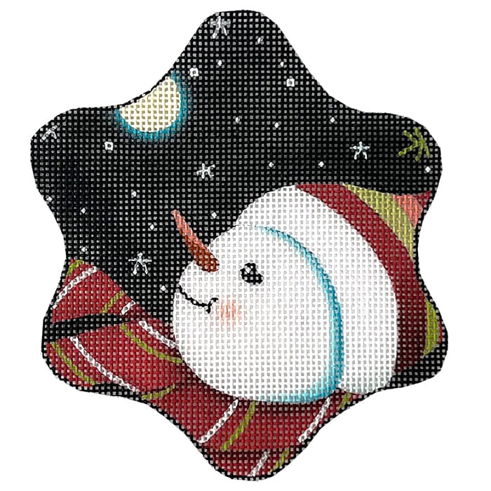 Snowman with Scarf Painted Canvas CBK Needlepoint Collections