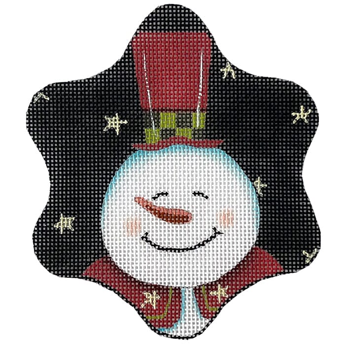 Snowman with Top Hat Painted Canvas CBK Needlepoint Collections