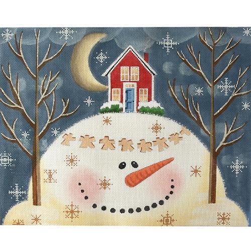 Snowy Hills Painted Canvas Vallerie Needlepoint Gallery - 1