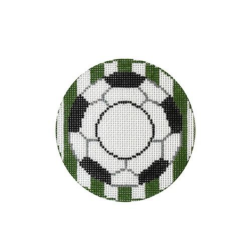 Soccer Round Painted Canvas Rachel Donley - 1