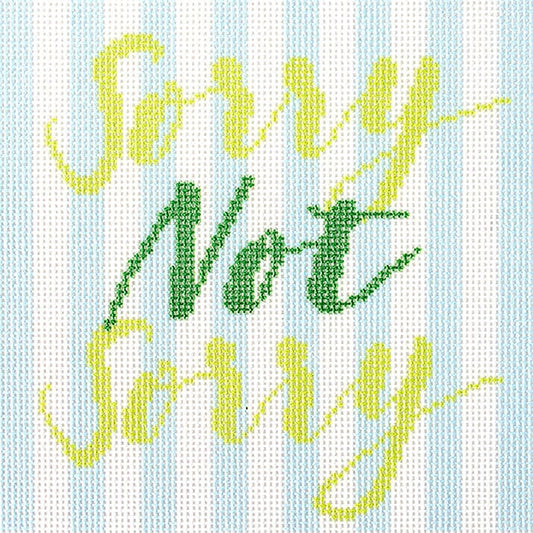 Sorry Not Sorry Stripe Canvas Printed Canvas Needlepoint To Go 