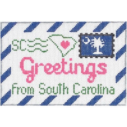 South Carolina Letter Painted Canvas Rachel Donley - 1
