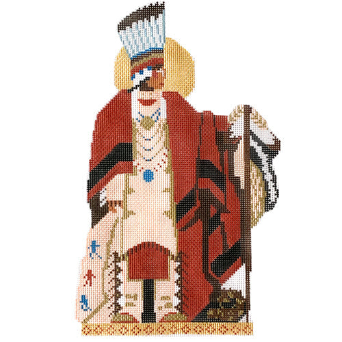 Southwest Nativity Blackfoot Chief Painted Canvas Painted Pony Designs - 1