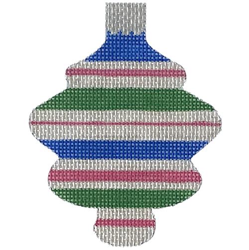Spindle #4 Blue/Pink/Green Painted Canvas Pepperberry Designs - 1