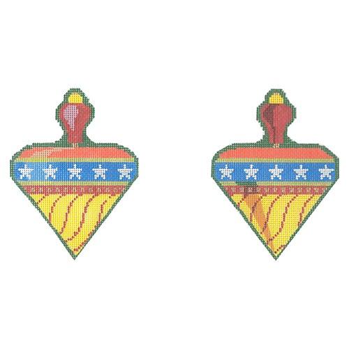 Spinning Top Painted Canvas Labors of Love Needlepoint - 1