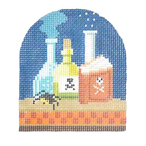 Spooky Object Poison Bottles Painted Canvas Kirk & Bradley - 1
