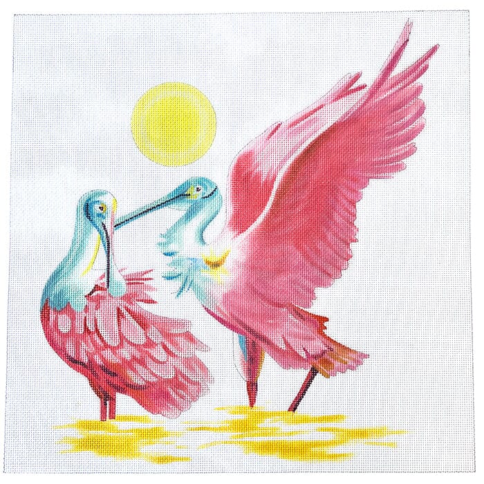 Spoonbill Spouses Painted Canvas Colors of Praise