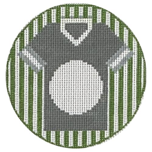 Sports Jersey Monogram Round Painted Canvas Rachel Donley - 1
