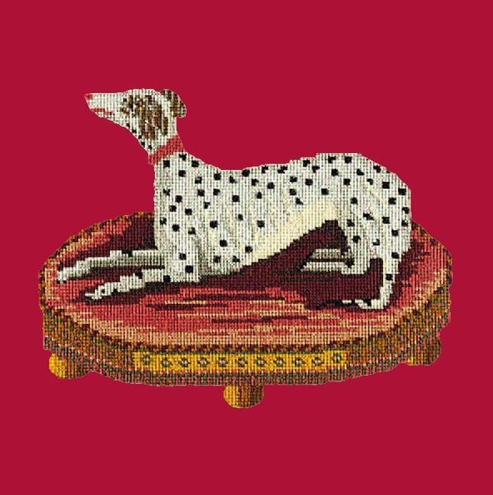 Spotted Dog Needlepoint Kit Kits Elizabeth Bradley Design Bright Red 