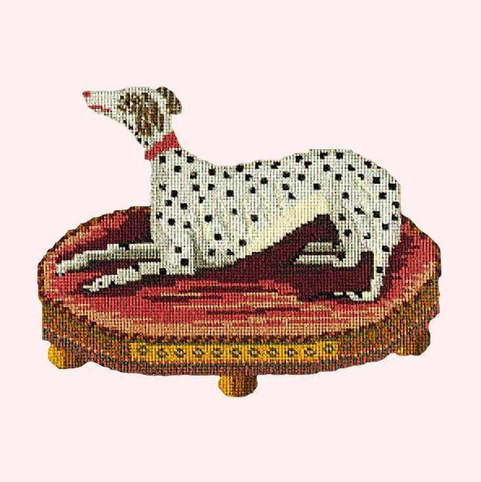 Spotted Dog Needlepoint Kit Kits Elizabeth Bradley Design Cream 