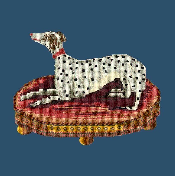 Spotted Dog Needlepoint Kit Kits Elizabeth Bradley Design Dark Blue