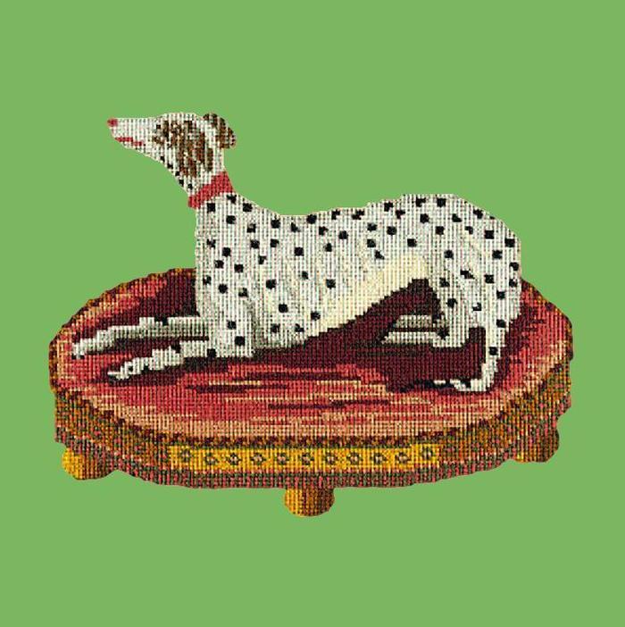 Spotted Dog Needlepoint Kit Kits Elizabeth Bradley Design Grass Green