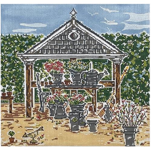 Spring Floral Stand Painted Canvas Cooper Oaks Design - 1