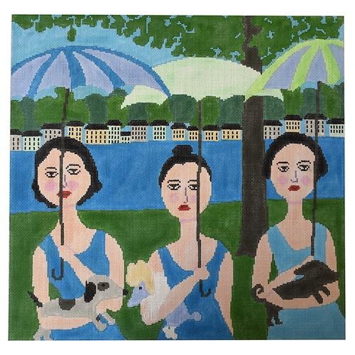Spring Stroll 18m Painted Canvas Birds of a Feather - 1