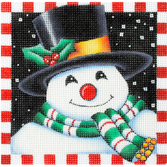 Square: Snowman Painted Canvas Painted Pony Designs - 1