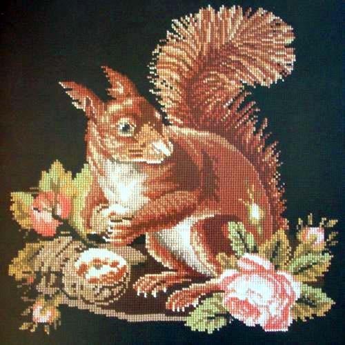 Squirrel Needlepoint Kit Kits Elizabeth Bradley Design 