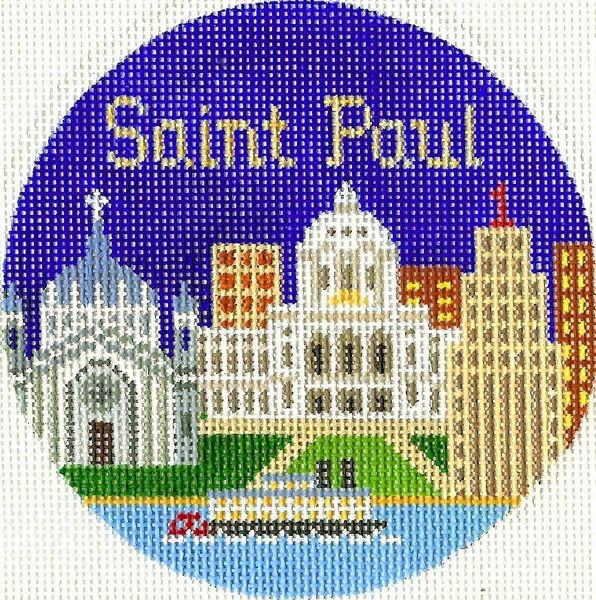 St. Paul Ornament Painted Canvas Silver Needle - 1