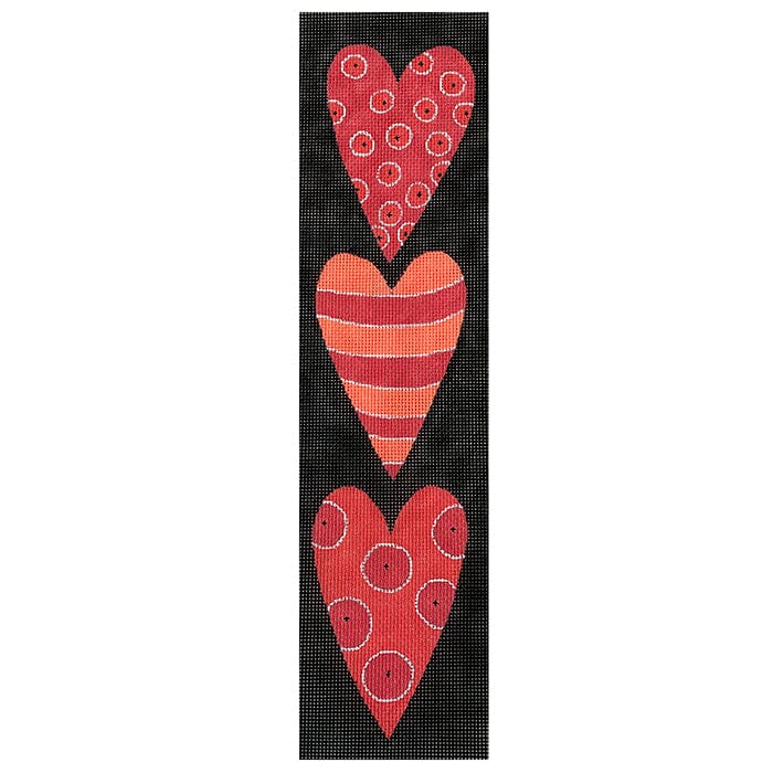 Stacked Hearts Painted Canvas ditto! Needle Point Works - 1