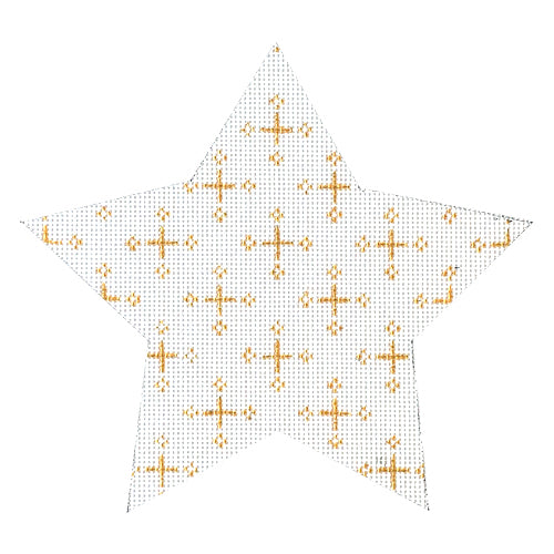 Star of Wonder Gold Painted Canvas Whimsy & Grace - 1