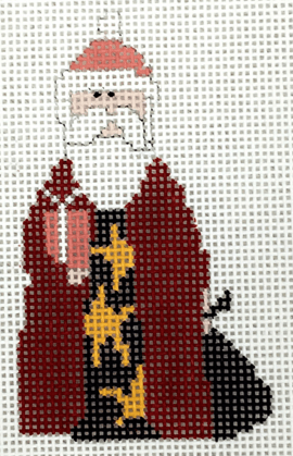 Star Santa Painted Canvas Pippin