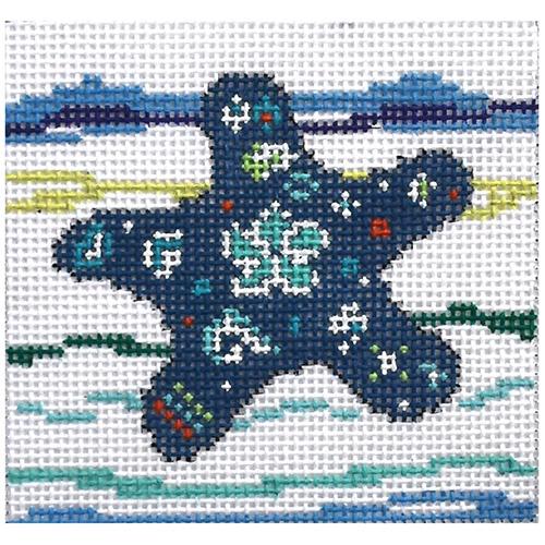 Starfish Insert Painted Canvas Danji Designs - 1