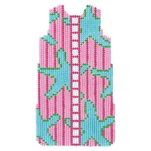 Starfish Mini Shift Painted Canvas Two Sisters Needlepoint