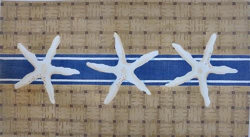 Starfish / Wicker Bolster Painted Canvas Associated Talents