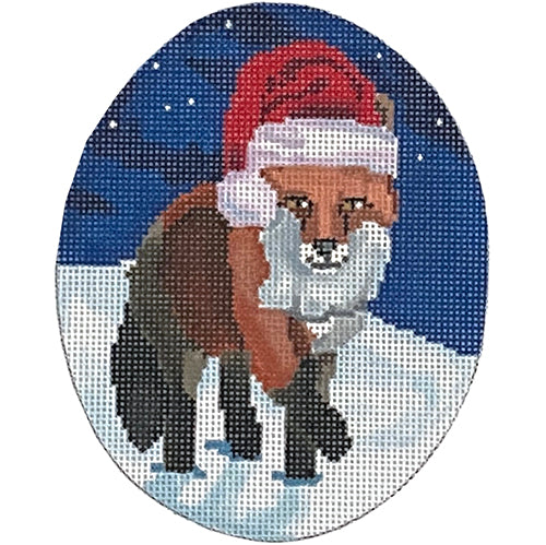 Fox Ornament Kit, Needlepoint Canvases & Threads