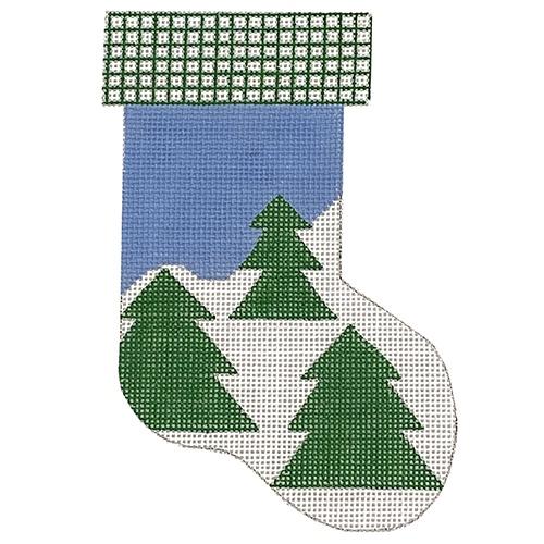 Starry Night Stocking Painted Canvas Danji Designs - 1