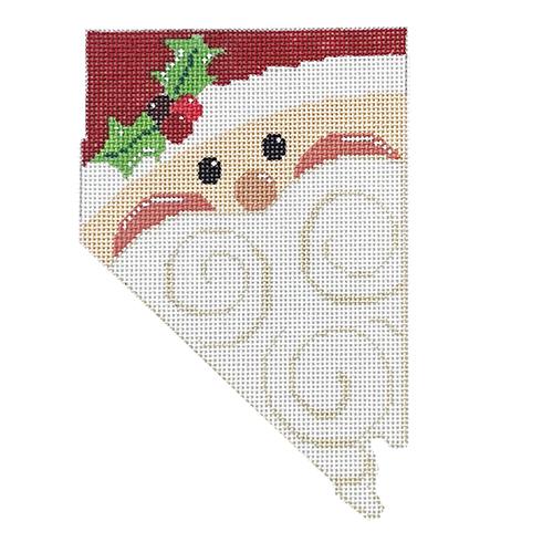 State Shaped Santa Nevada Painted Canvas The Meredith Collection - 1
