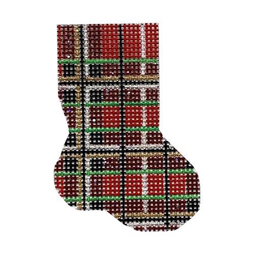 Stewart Plaid Micro Mini Stocking Painted Canvas Associated Talents - 1