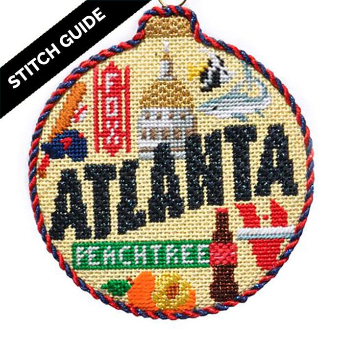 Stitch Guide Atlanta Travel Round Stitch Guides/Charts Needlepoint.Com