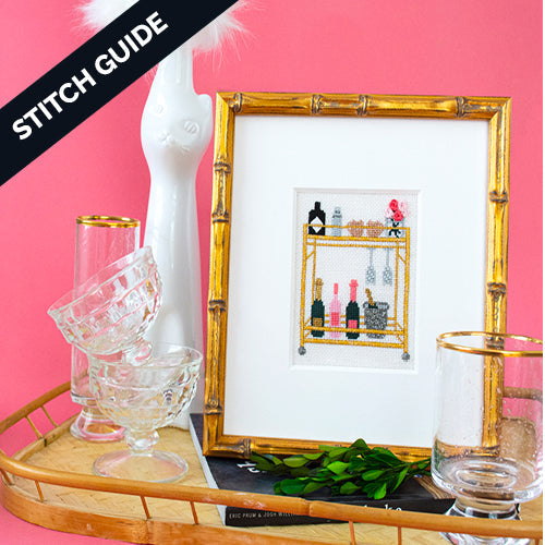 Stitch Guide - Bar Cart Stitch Guides/Charts Needlepoint.Com 