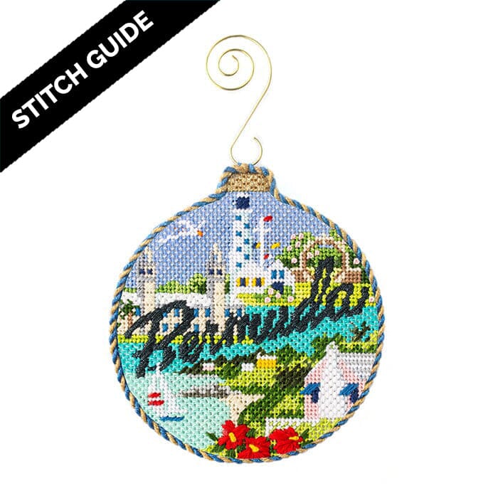 Stitch Guide Bermuda Travel Round Stitch Guides/Charts Needlepoint.Com