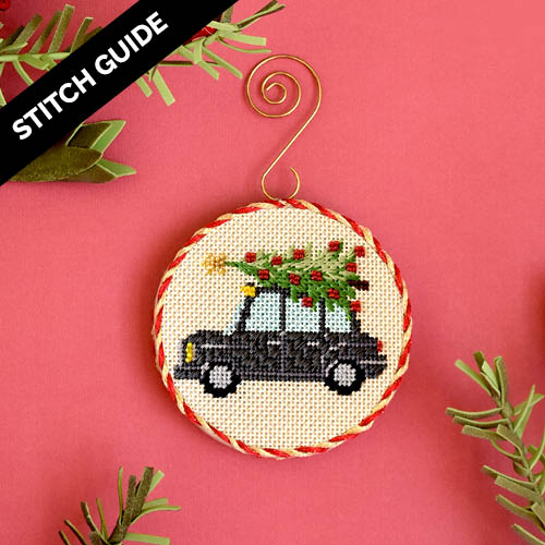 Stitch Guide Christmas in London Taxi Stitch Guides/Charts Needlepoint.Com