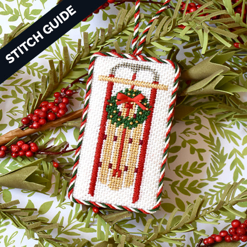Stitch Guide   Christmas Sled Ornament Stitch Guides/Charts Needlepoint.Com